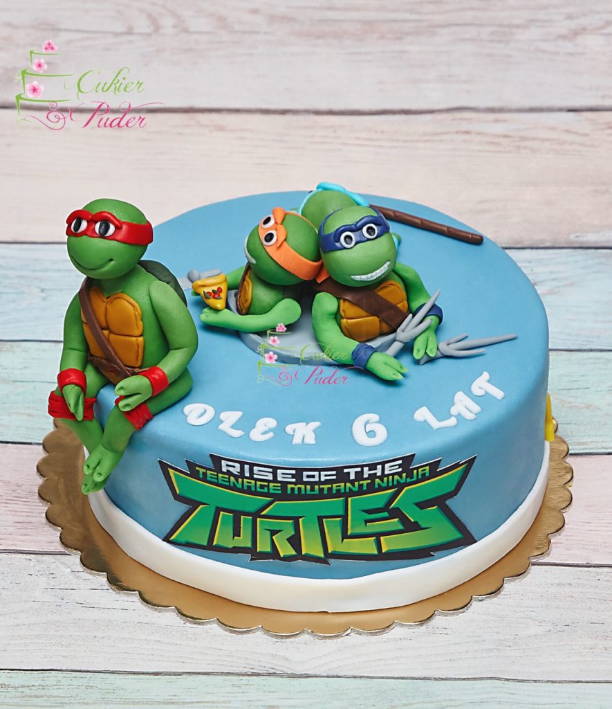 tort na urodziny - urodziny dziecka - minsk mazowiecki - wojownice zolwie ninja - teenage mutant ninja turtles - figurki 3d - recznie rzezbiony - jadalne figurki - donatello - rafaello - michelangelo - tort dla chlopca