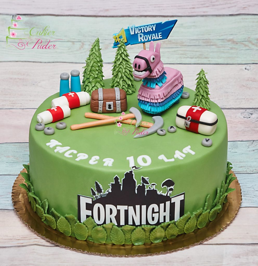tort na urodziny - urodziny dziecka - minsk mazowiecki - fortnight - victory royale - figurki 3d - recznie rzezbiony - jadalne figurki - tort dla dziewczynki - tort dla chlopca