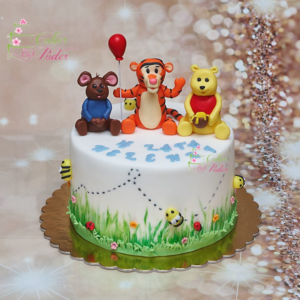 tort na urodziny - urodziny dziecka - minsk mazowiecki - figurka puchatek - figurka tygrysek - figurka malenstwo - recznie malowany - tort dla dziewczynki - tort dla chlopca
