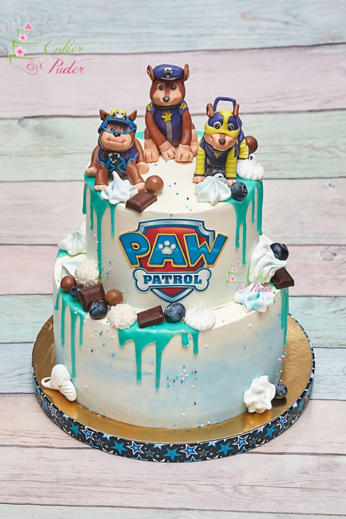 tort na urodziny - urodziny dziecka - minsk mazowiecki - figurki chase - figurki paw patrol - psi patrol - drip cake - tort zacierany - tort dla chlopca