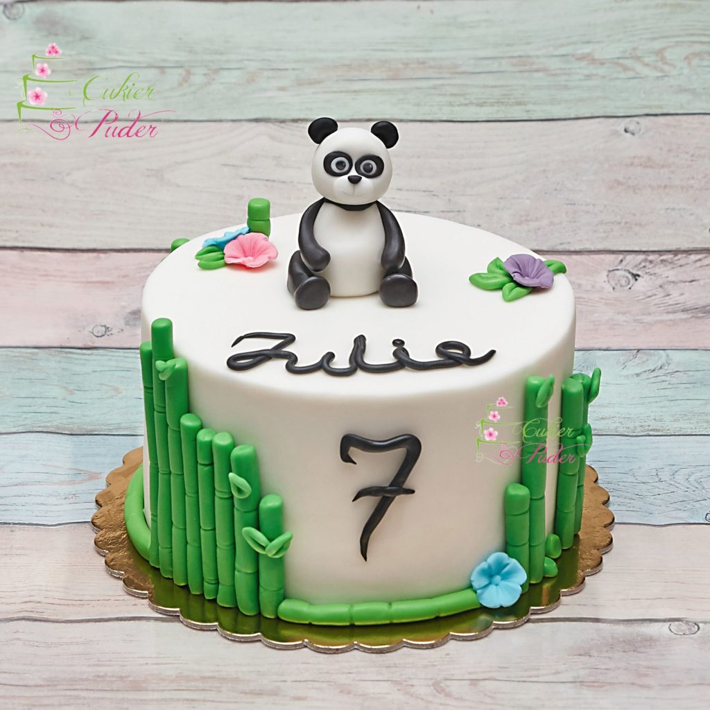 tort na urodziny - urodziny dziecka - minsk mazowiecki - tort 3d - figurka panda - bambus ozdobny - tort dla dziewczynki - tort dla chlopca