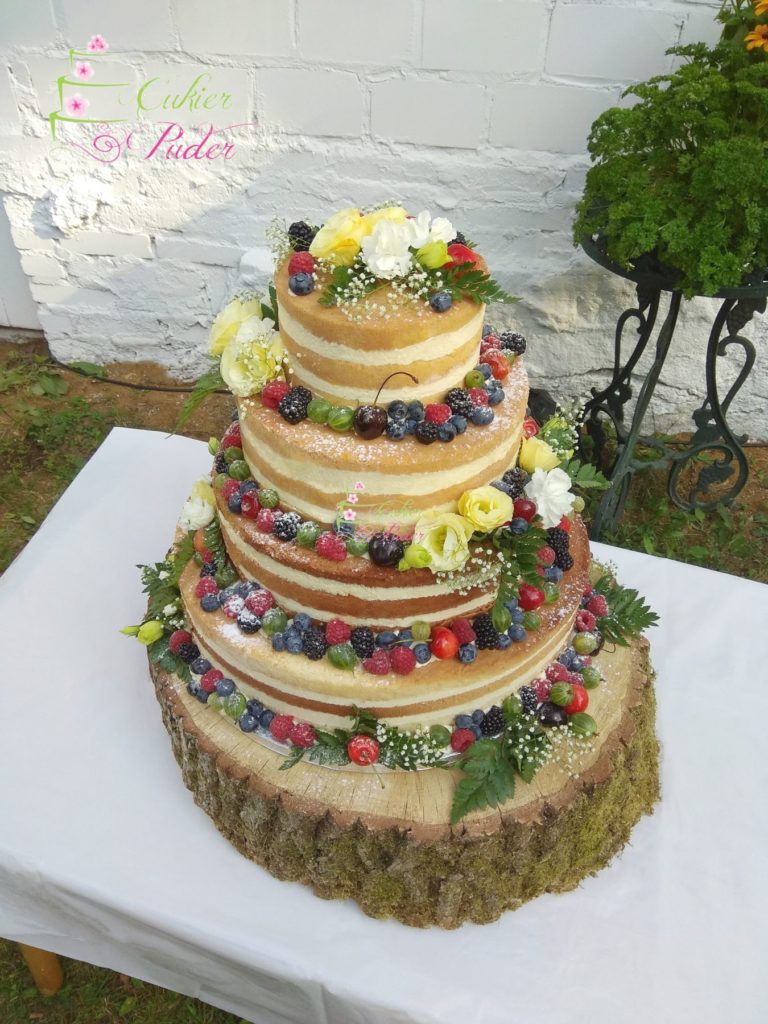 tort na ślub - tort piętrowy - tort rustykalny - mińsk mazowiecki - naked cake - swieze owoce - kwiaty