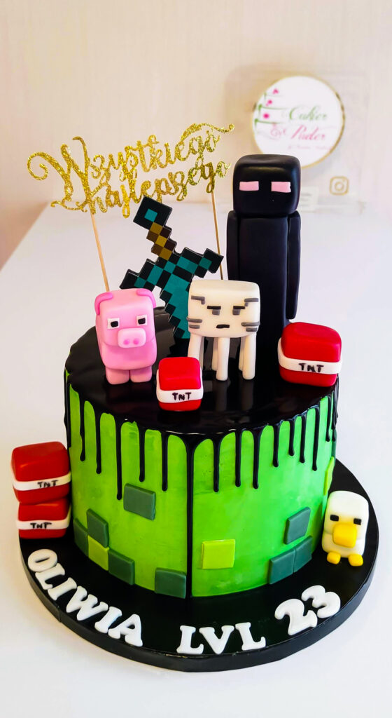 tort urodzinowy - urodziny dziecka - minsk mazowiecki - dla chłopca - minecraft